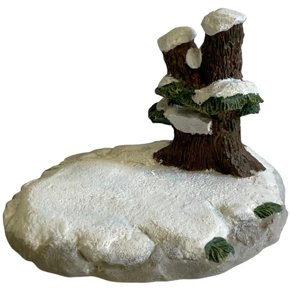 Vintage Snow Leopard Cub Figurine Wildlife Winter Decor Small Hamilton 1995